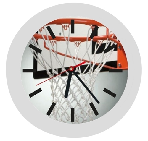 ✿ Wanduhr in 4 Farben ✿ Basketball 4 ✿ LAUTLOS ✿ personalisiert