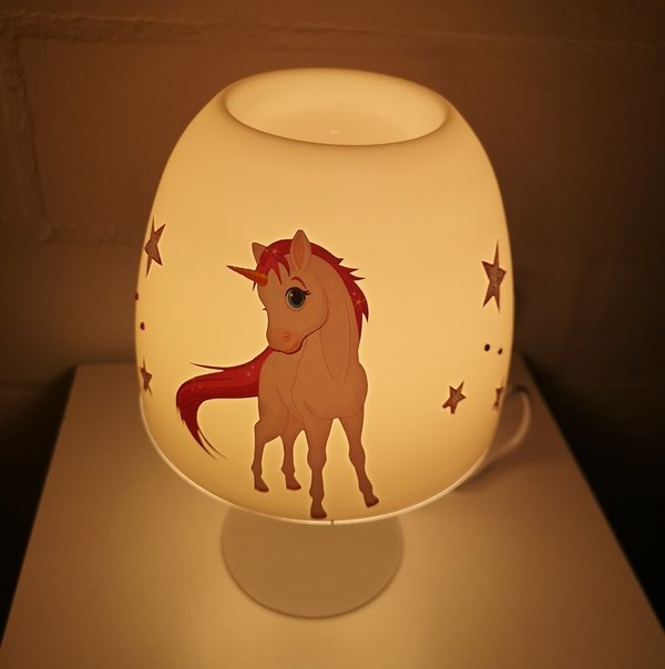 Tischlampe / Stehlicht * Einhorn Unicorn Pferd 2 * - mit/ohne Name