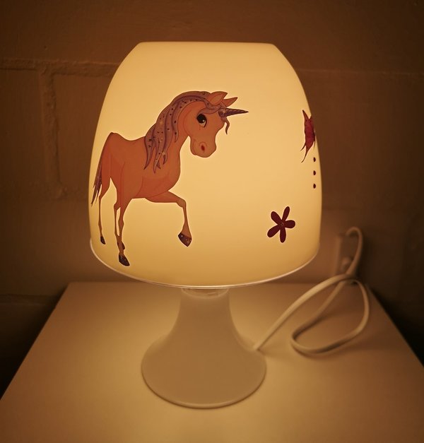 Tischlampe / Stehlicht * Einhorn Unicorn Pferd 3 * - mit/ohne Name