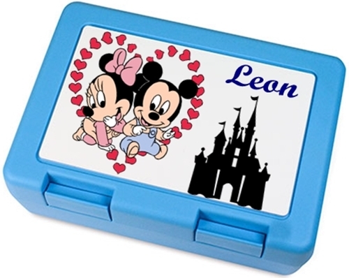 ✿ Brotdose Lunchbox Stullenbüchse ✿ blau ✿ Kinder ✿ mit Name ✿ Minnie Mickey Donald Daisy ✿