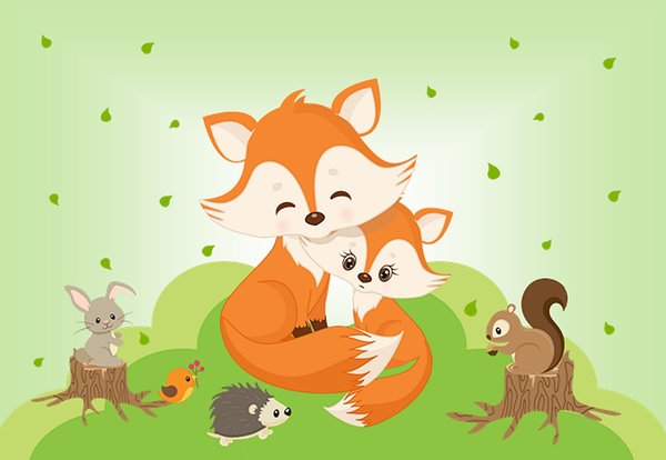 Korkunterlage-Fuchs fox orange2*personalisiert*Tisch-, Mal-, Knet-, Ess-&Schreibunterlage-abwischbar