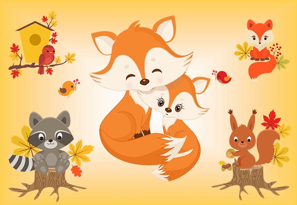 Korkunterlage-Fuchs fox orange3*personalisiert*Tisch-, Mal-, Knet-, Ess-&Schreibunterlage-abwischbar