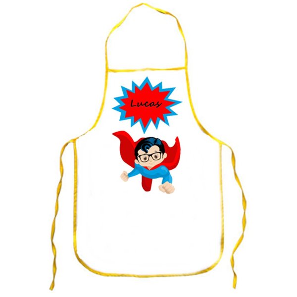 ✿ Kinderschürze ✿ Superheld 1 ✿ Kinder ✿ mit Name ✿ zum Kochen, Basteln oder für die Schule ✿
