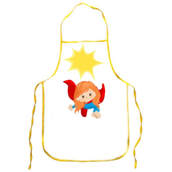 ✿ Kinderschürze ✿  Superheldin 3 ✿ Kinder ✿ mit Name ✿ zum Kochen, Basteln oder für die Schule ✿