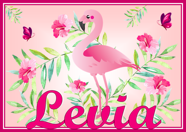 ♥ Türschild ♥ Flamingo 2 ♥ Namensschild ♥ Wunschname ♥ INKL. BEFESTIGUNG