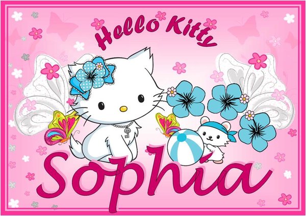 ♥ Türschild ♥ Hello Kitty 4 ♥ Namensschild ♥ Wunschname ♥ INKL. BEFESTIGUNG